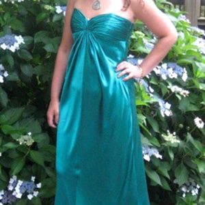 Size 12 Laundry Shelli Segal Teal Strapless Formal Dress